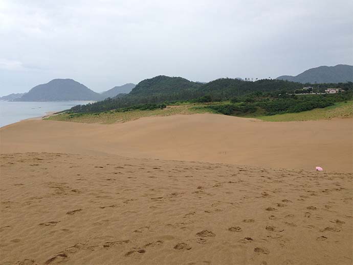 鳥取砂丘的東側邊緣