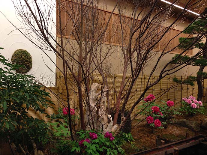 特別企畫展中的牡丹庭園造景